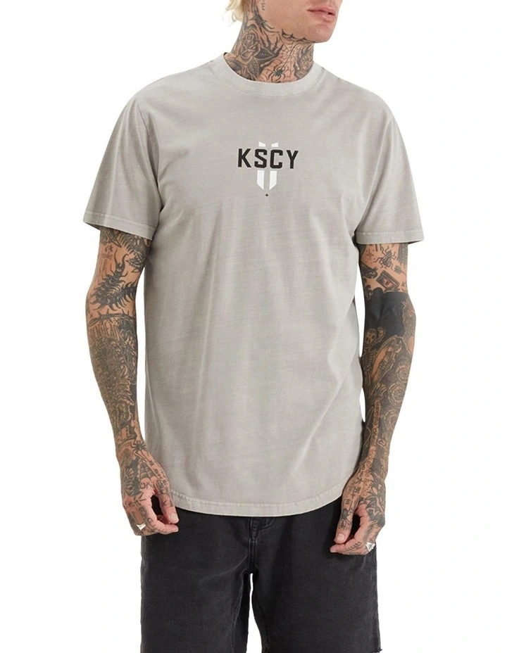 Imperium Dual  Curved Tee in Pigment Dove image 2