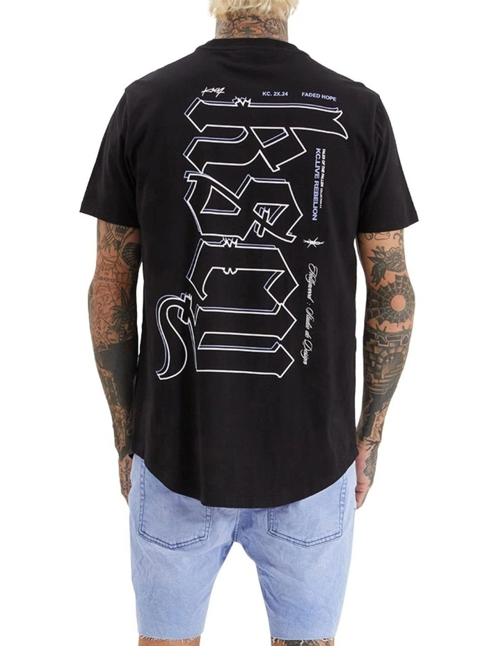 Baltim Dual  Curved Tee in Jet Black image 1