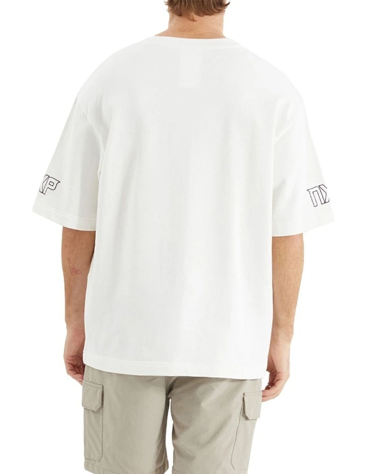 Armband Loopback Oversized Tee in Natural White image 2