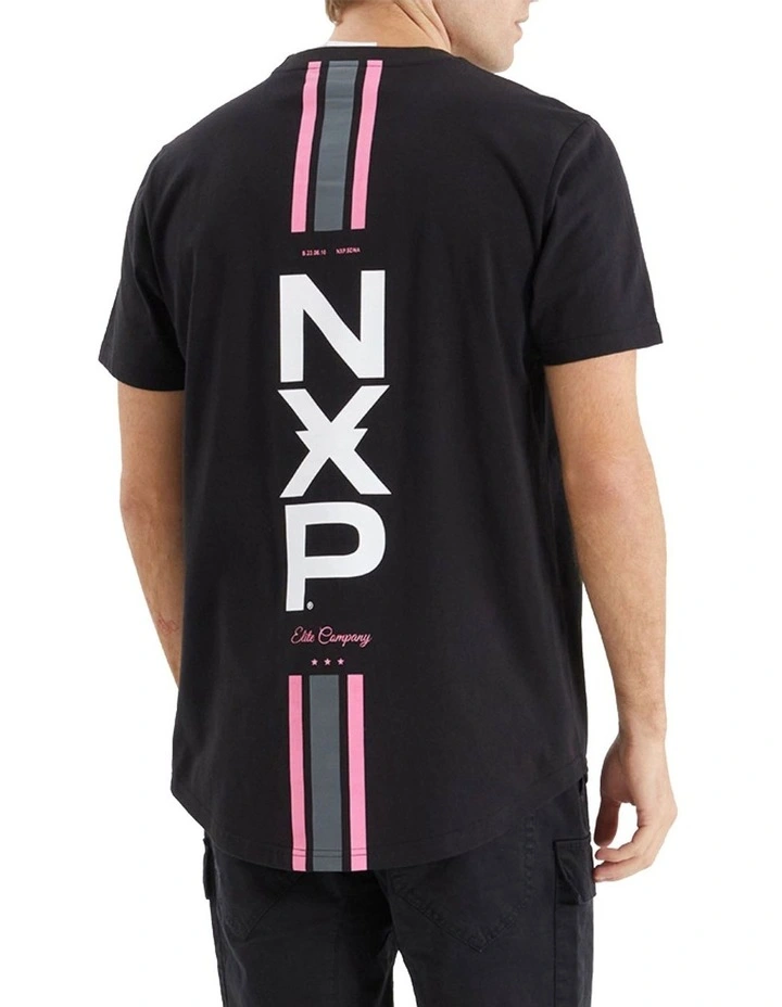 Line Dual Curved Tee in Jet Black image 1