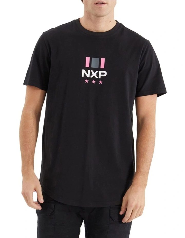 Line Dual Curved Tee in Jet Black image 2