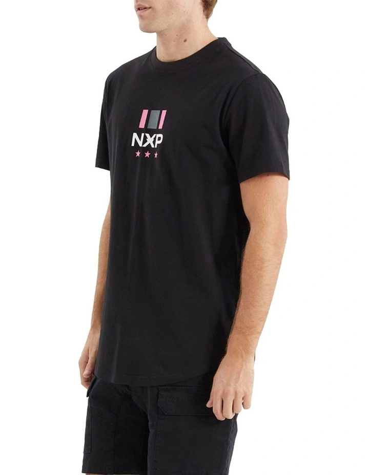 Line Dual Curved Tee in Jet Black image 3