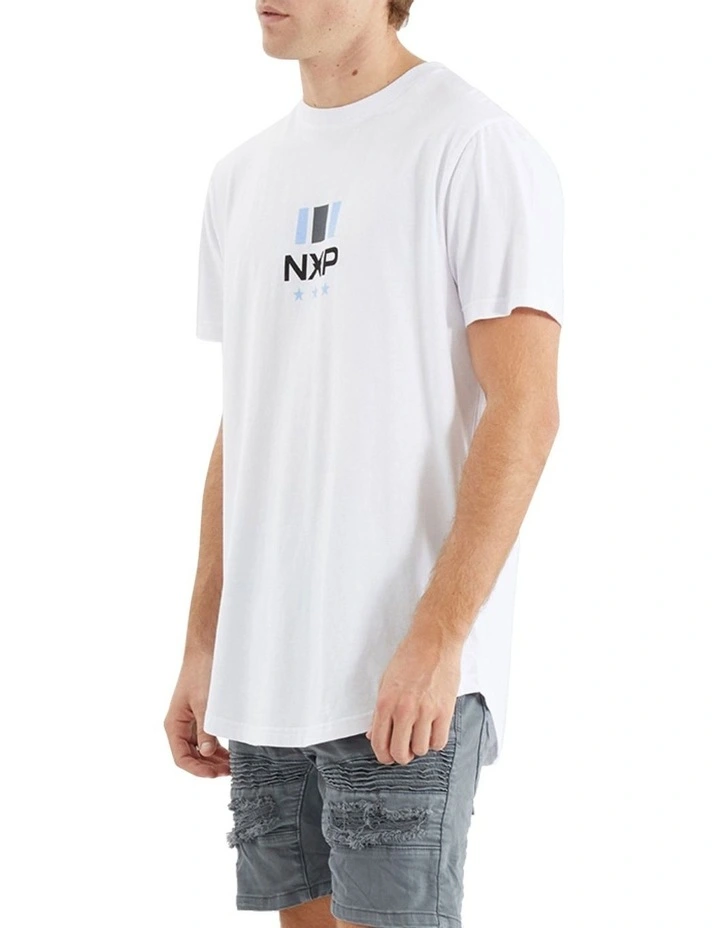 Line Dual Curved Tee in Optical White image 3