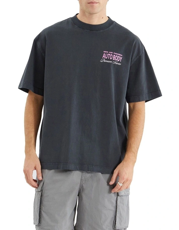 Steed Street Tee in Pigment Black image 2
