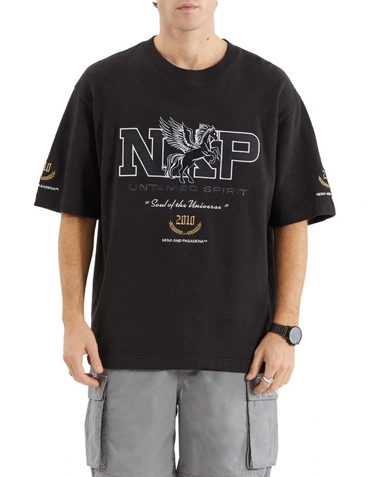 Fatal Loopback Oversized Tee in Jet Black image 1