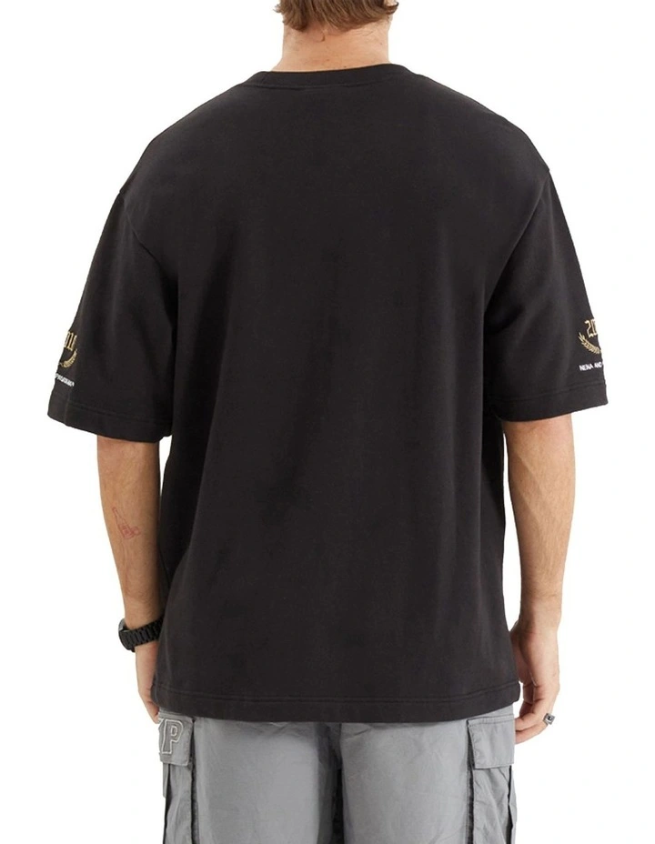 Fatal Loopback Oversized Tee in Jet Black image 2