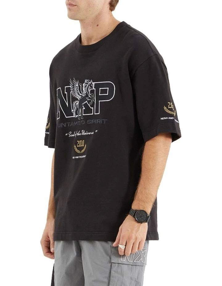Fatal Loopback Oversized Tee in Jet Black image 3