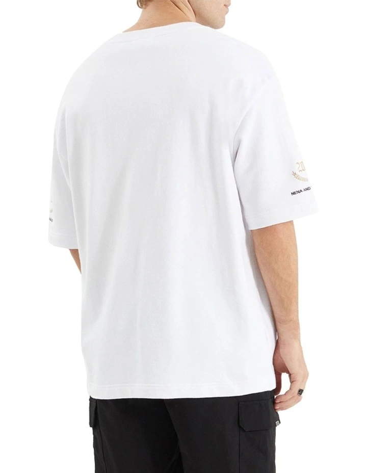 Fatal Loopback Oversized Tee in Optical White image 2