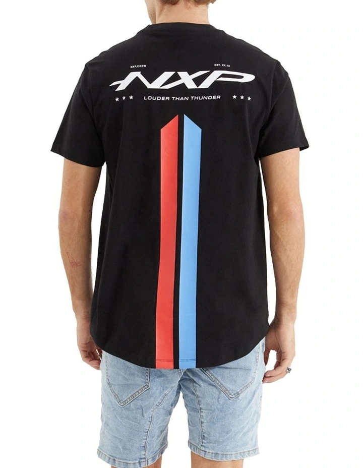 Wingman Dual Curved Tee in Jet Black image 1
