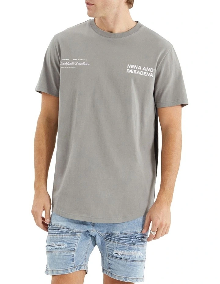 Module Dual Curved Tee in Black/Trooper image 2