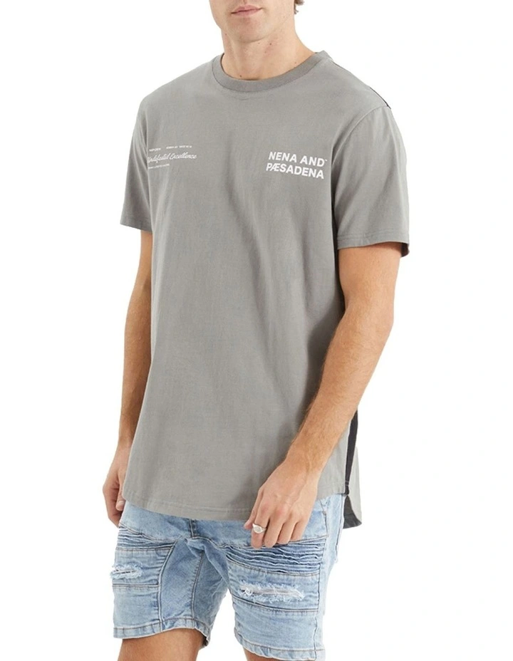 Module Dual Curved Tee in Black/Trooper image 3