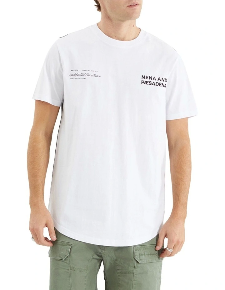 Module Dual Curved Tee in White/Black image 2