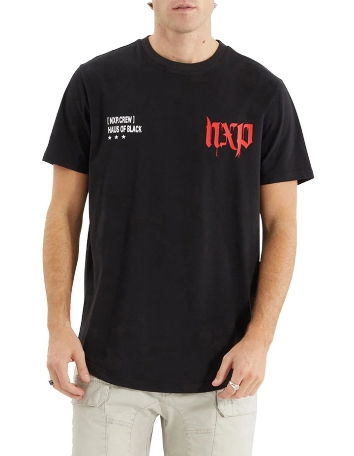 Powered Dual Curved Tee in Jet Black image 2