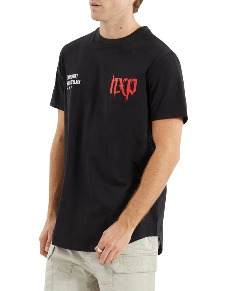 Powered Dual Curved Tee in Jet Black image 3