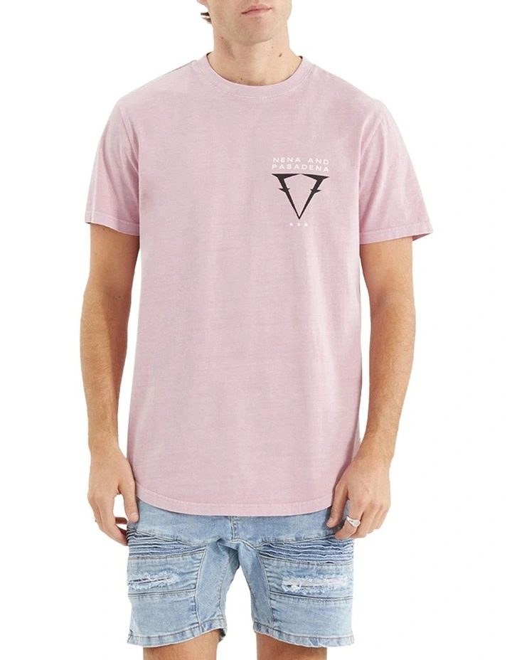 Nena & Pasadena Data Dual Curved Tee in Pigment Pink | MYER