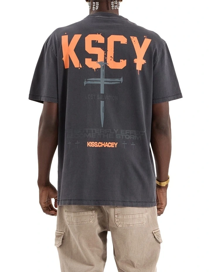 Stormed Relaxed Tee in Black image 1