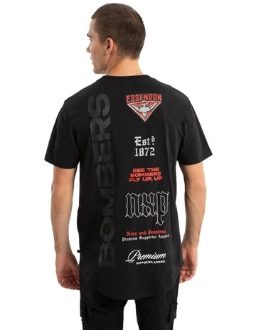 Essendon Vert Tee in Black