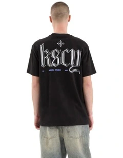 Entangled Relaxed Tee in Black
