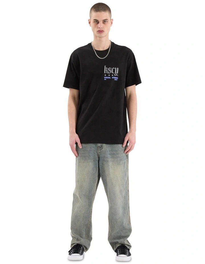 Entangled Relaxed Tee in Black image 2