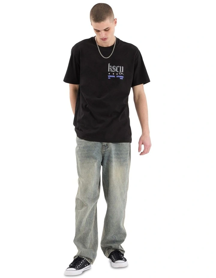 Entangled Relaxed Tee in Black image 3