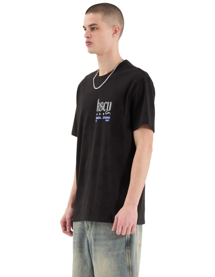 Entangled Relaxed Tee in Black image 4