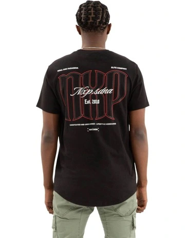 Combat Dual Curved Tee in Black