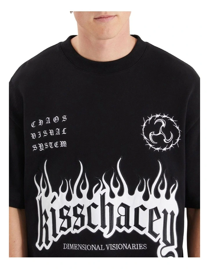 System Loopback Street Tee in Jet Black image 3