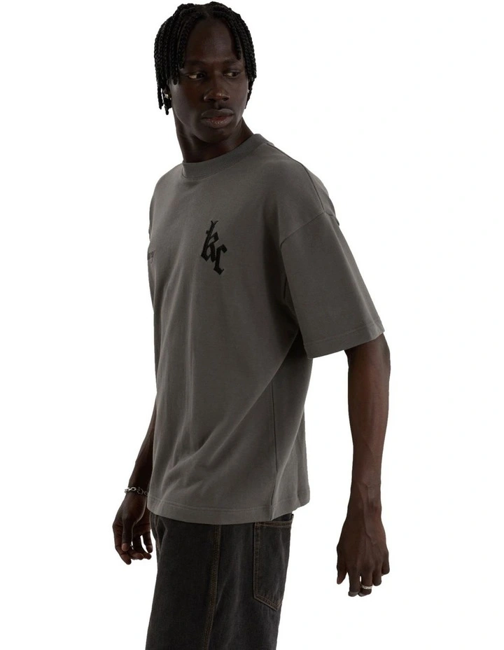 Chained Loopback Street Tee in Charcoal image 5