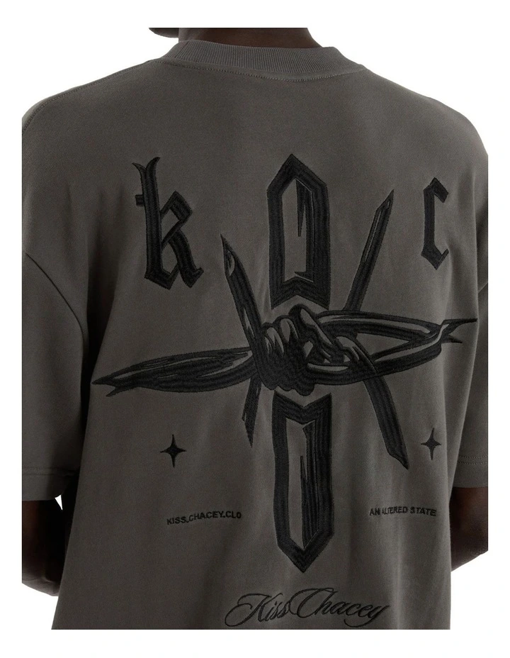 Chained Loopback Street Tee in Charcoal image 6