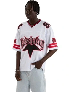 Star Football Jersey T-shirt in White