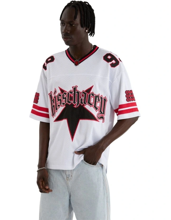 Star Football Jersey T-shirt in White image 1