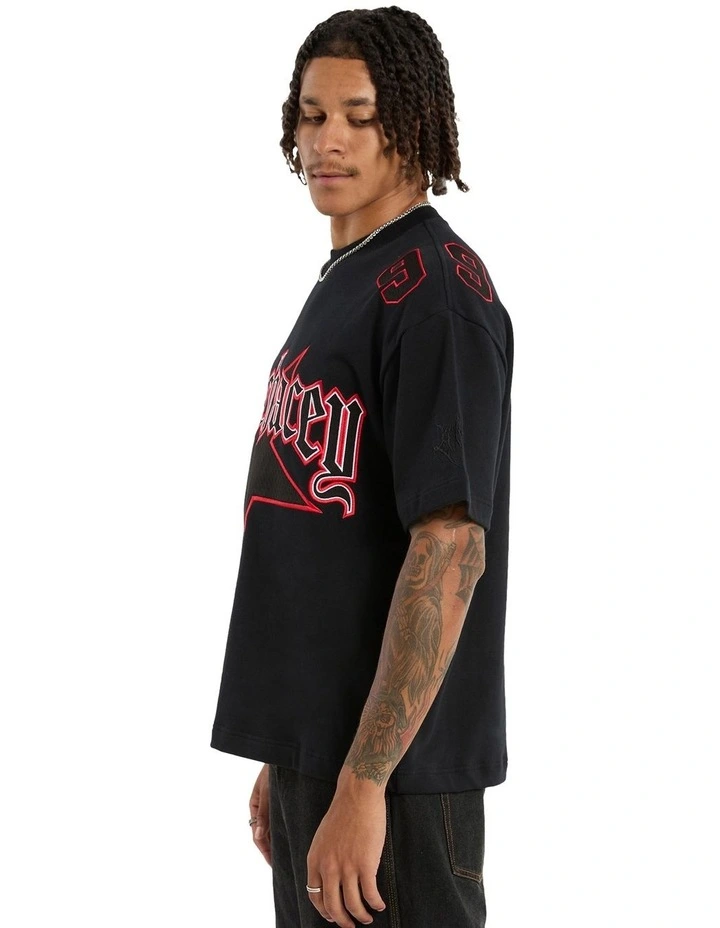 Insane Loopback Street Tee in Anthracite Black image 3