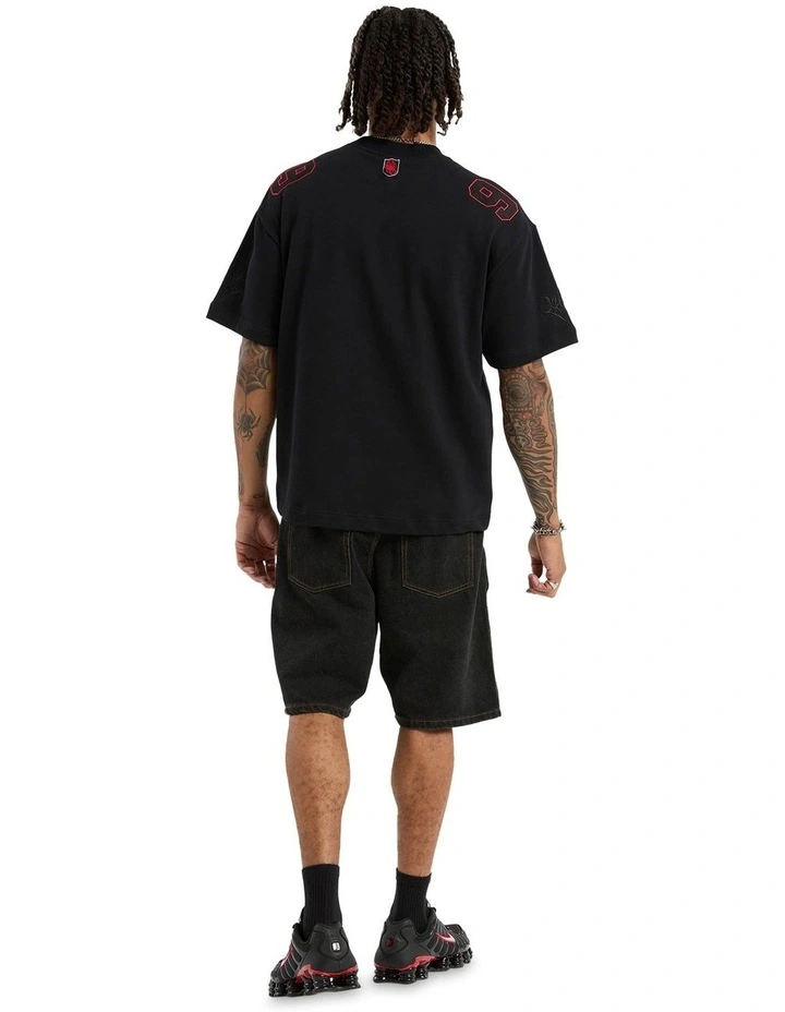 Insane Loopback Street Tee in Anthracite Black image 5