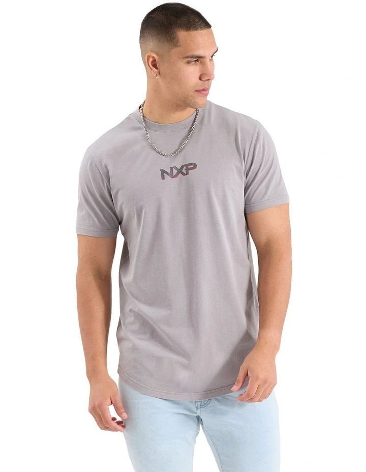 Reverse Dual Curved Tee in Pigment Alloy image 2