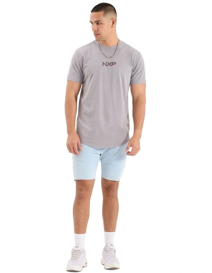 Reverse Dual Curved Tee in Pigment Alloy image 3