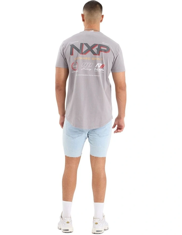 Reverse Dual Curved Tee in Pigment Alloy image 4