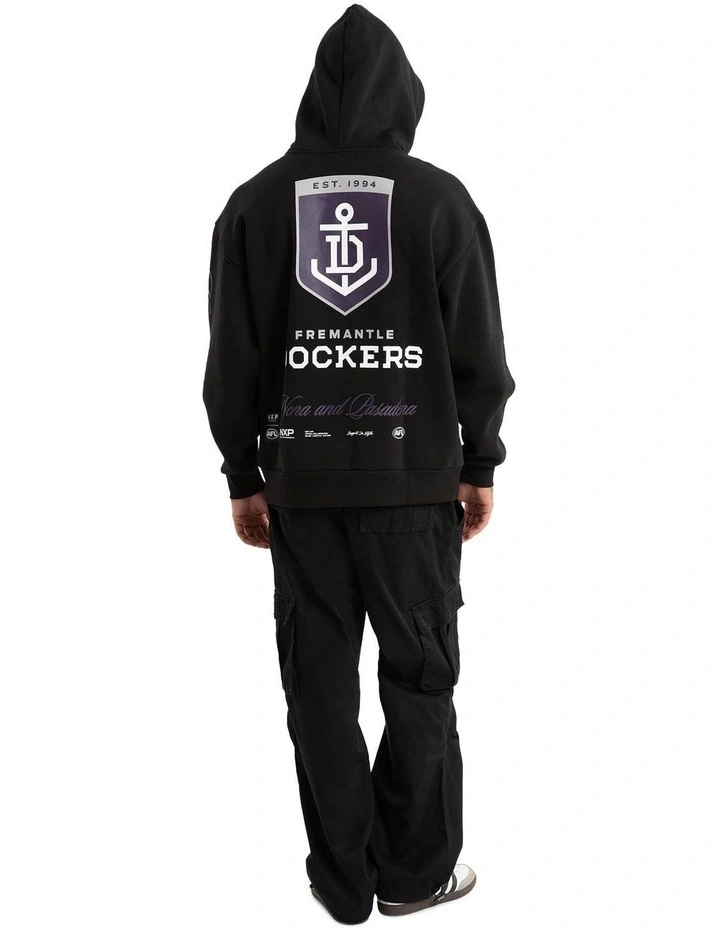Fremantle Season Hoodie in Black image 5