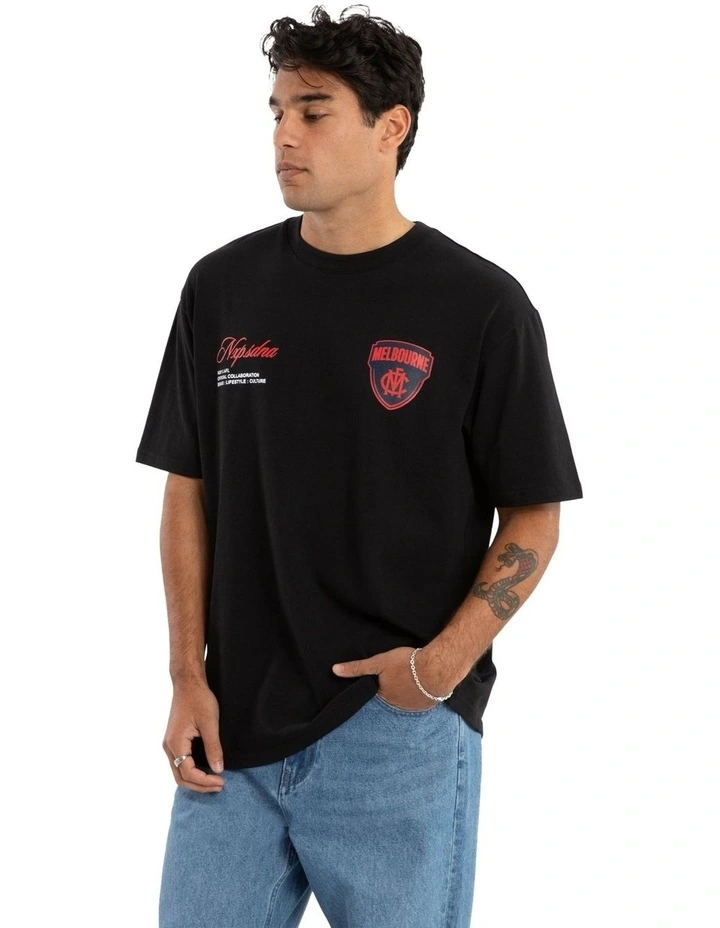 Melbourne Season Tee in Black image 1