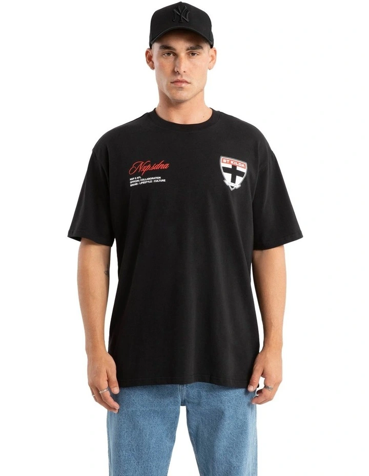 St Kilda Season Tee in Black image 2
