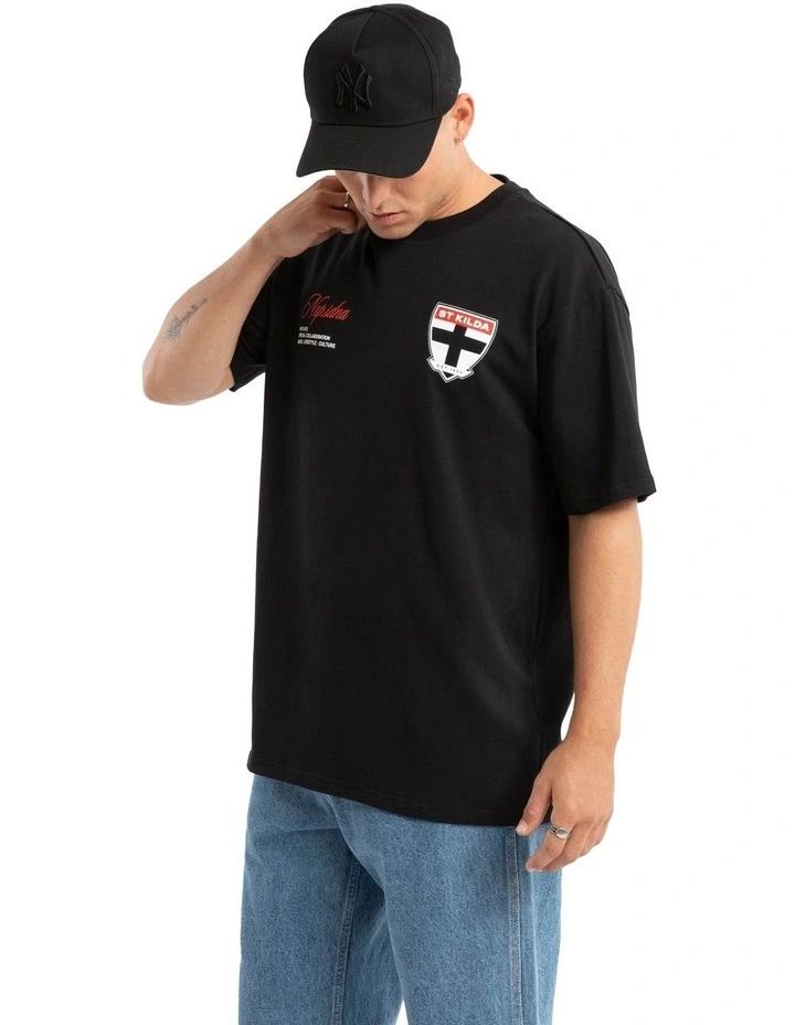 St Kilda Season Tee in Black image 3