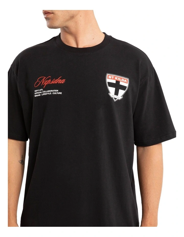 St Kilda Season Tee in Black image 4