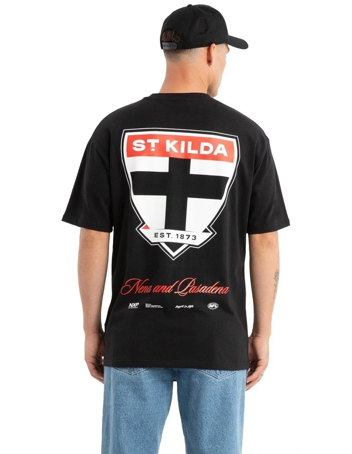 St Kilda Season Tee in Black image 5