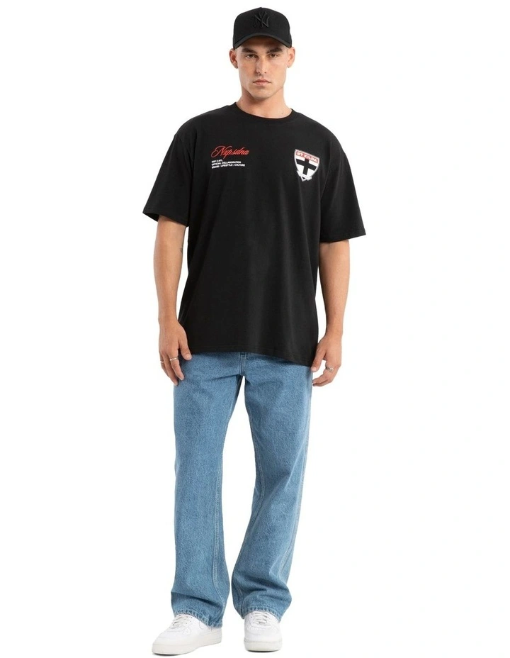 St Kilda Season Tee in Black image 6
