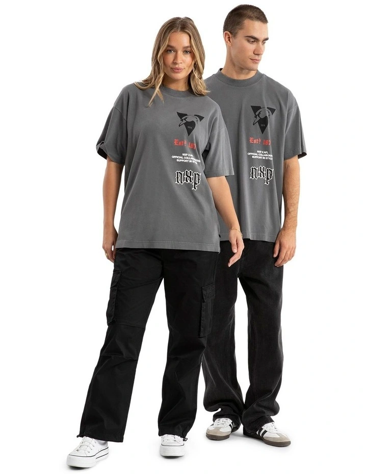Sydney Stack Tee in Pigment Charcoal image 3