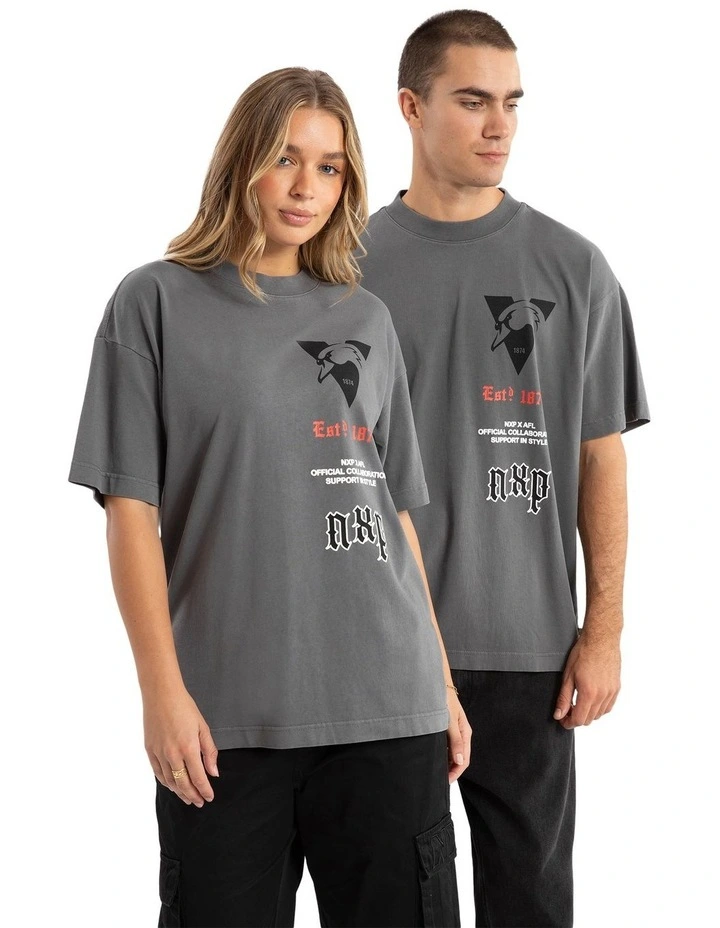 Sydney Stack Tee in Pigment Charcoal image 4