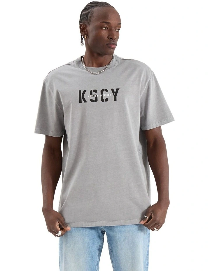 Reinforced Relaxed Tee in Pigment Limestone image 2