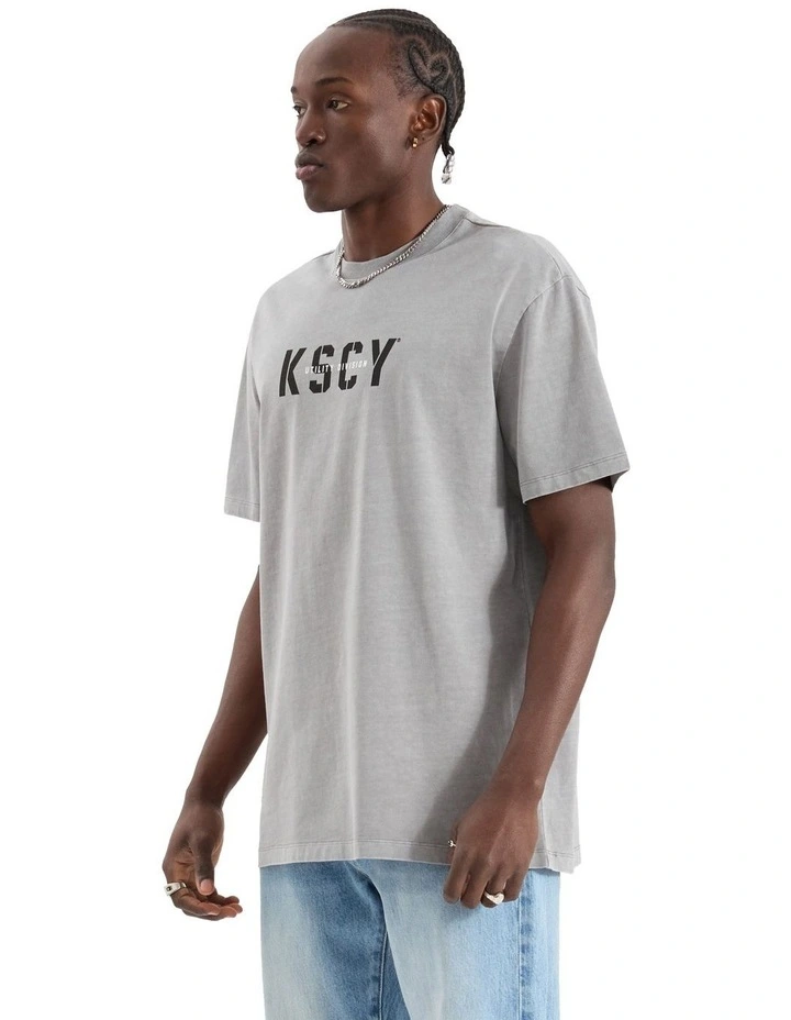 Reinforced Relaxed Tee in Pigment Limestone image 4