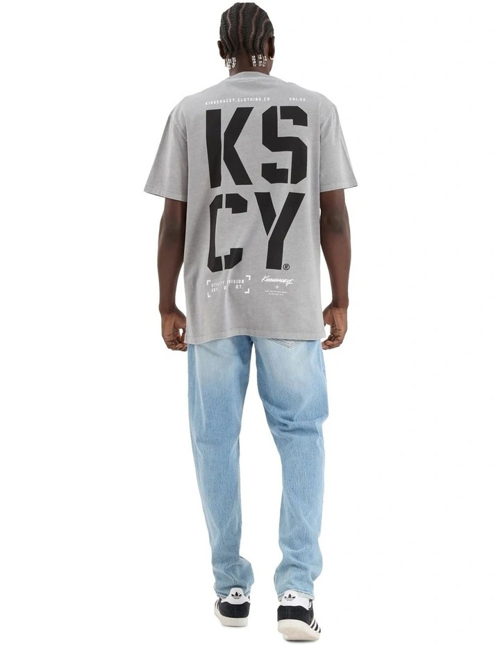 Reinforced Relaxed Tee in Pigment Limestone image 5
