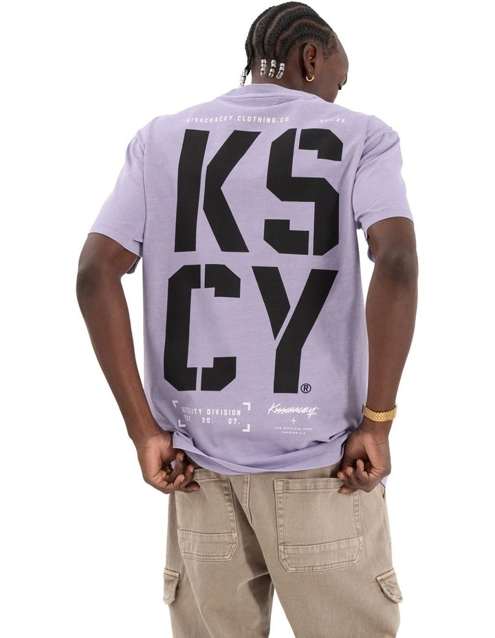Reinforced Relaxed Tee in Pigment Lavender image 1