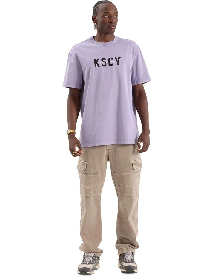 Reinforced Relaxed Tee in Pigment Lavender image 3